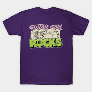 Guitar Girl Rocks T-Shirt